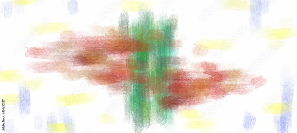 illustration of abstract brush contrast color paint in banner size