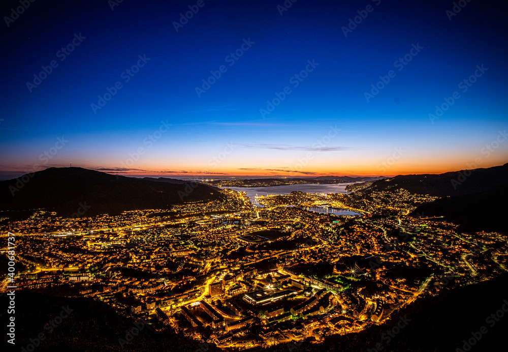 Bergen by night.