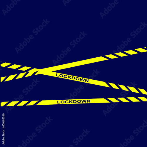 Lockdown house on pandemic line art logo colorful design with dark background. Abstract vector illustration. Dark minimalist graphic. 