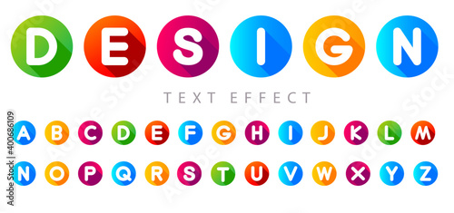 Vector 3d font and alphabet. Abc  3d English letters. Vector of colorful layered 3d font and alphabet. Cute Color alphabet. Hand drawing font for children. Flat isolated vector illustration. 