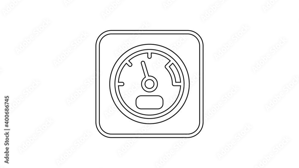 Black line Sauna thermometer icon isolated on white background. Sauna and bath equipment. 4K Video motion graphic animation Black line Sauna thermometer icon isolated on white background. Sauna and bath equipment. 4K Video motion graphic animation