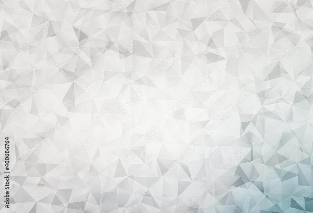 Light Gray vector shining triangular backdrop. Light Gray vector shining triangular backdrop.