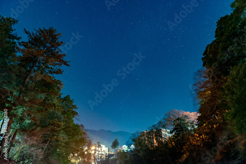 東京都奥多摩氷川渓谷の星空