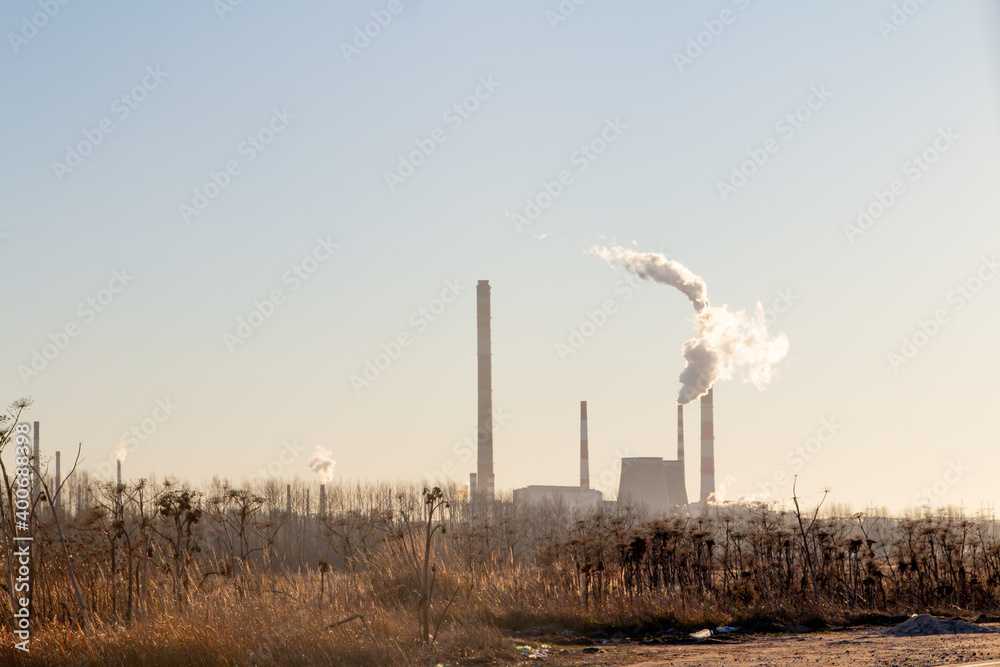thermal power plants smoke from the pipe thermal power plants smoke from the pipe