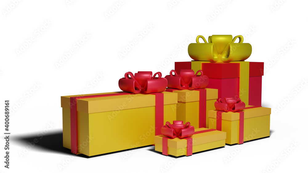 Obraz premium gift box isolate white background 3D render