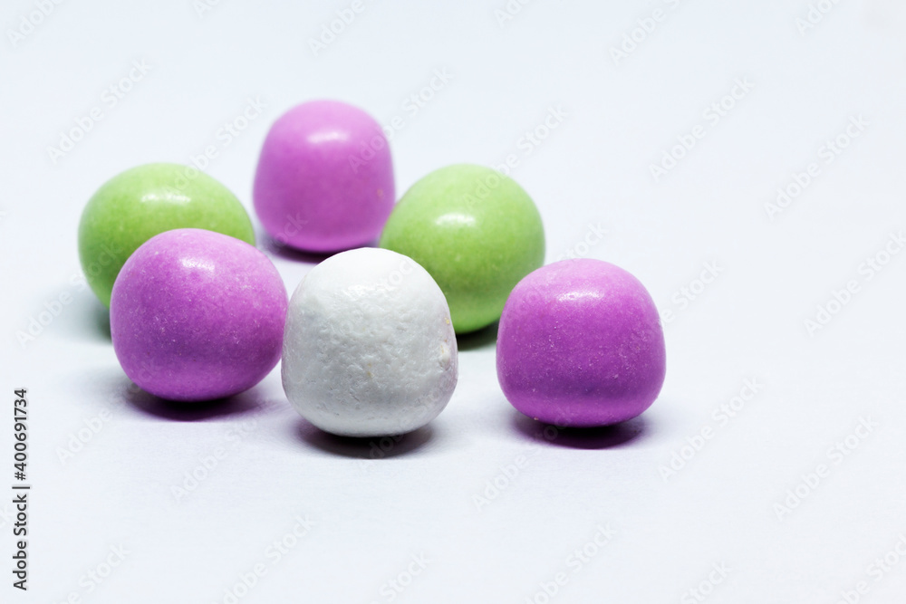 candy balls with chocolate and mint coating candy balls with chocolate and mint coating