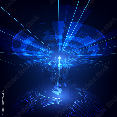Money transfer. Global Currency. Stock Exchange.