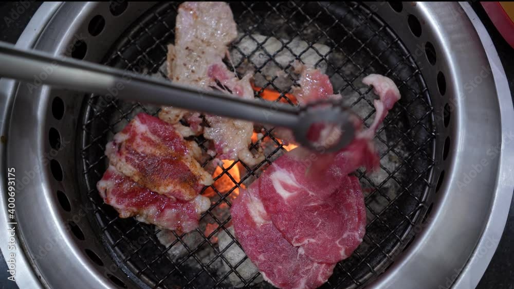 Korean barbecue. Korean BBQ, grilled Beef popular in South Korea or