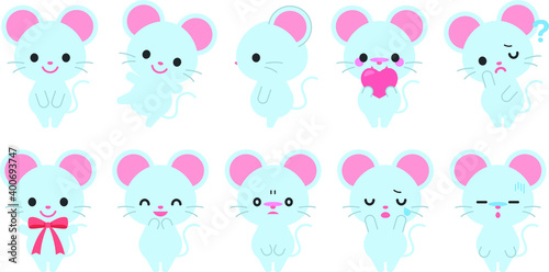ネズミイラスト素材 : Mouse illustration material