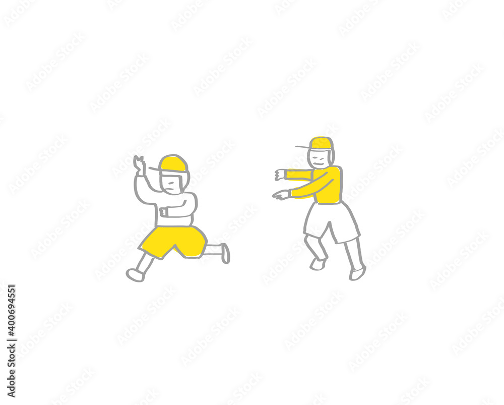 学校生活/シンプルな線画手描きイラスト/レイヤーで服の色変え可能/休み時間の風景 学校生活/シンプルな線画手描きイラスト/レイヤーで服の色変え可能/休み時間の風景