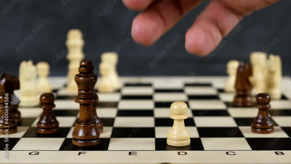 Game of Chess. Checkmate. White wins. Personal growth, achievements of goals, success strategy Game of Chess. Checkmate. White wins. Personal growth, achievements of goals, success strategy