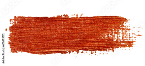 Vector red orange metallic paint texture isolated on white - glitter acrylic element for Your design