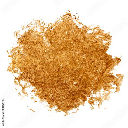 Vector golden metallic paint texture isolated on white - acrylic element for Your design