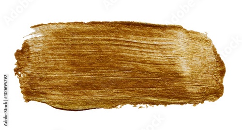 Vector golden metallic paint texture isolated on white - acrylic element for Your design