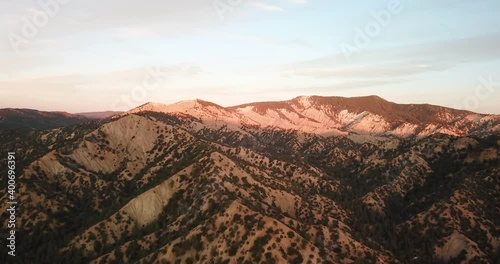 Aerial Drone Desert Mountains California photo