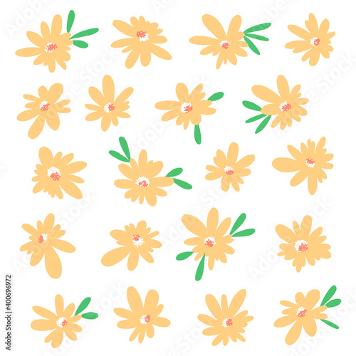 Abstract flower illustration material collection 
