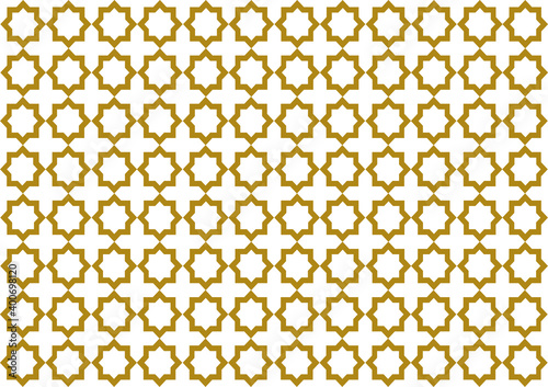 Arabic patern is a combination of dark brown and light brown
