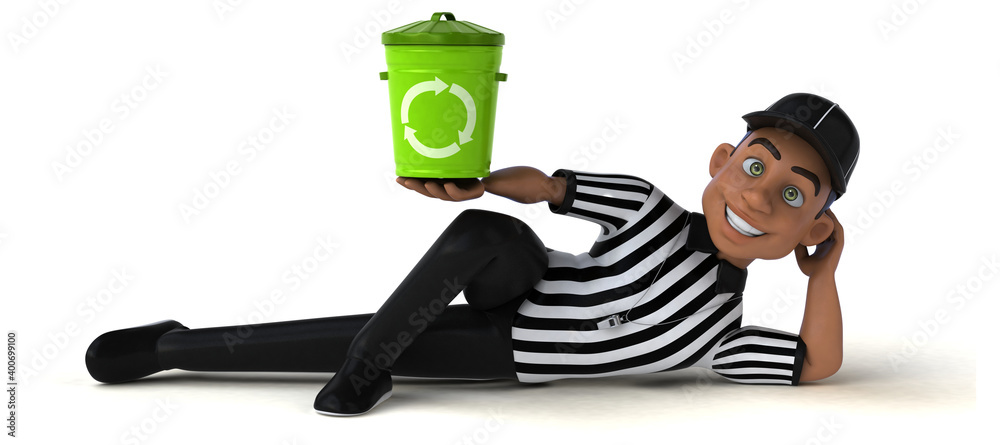 Fun 3D Illustration of an american Referee Fun 3D Illustration of an american Referee