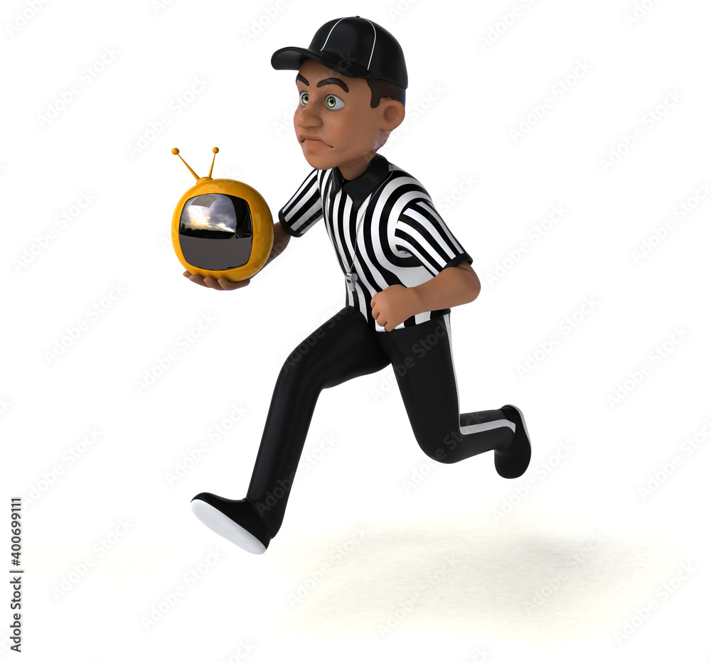 Fun 3D Illustration of an american Referee Fun 3D Illustration of an american Referee