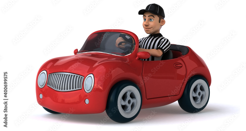 Fun 3D Illustration of an american Referee Fun 3D Illustration of an american Referee