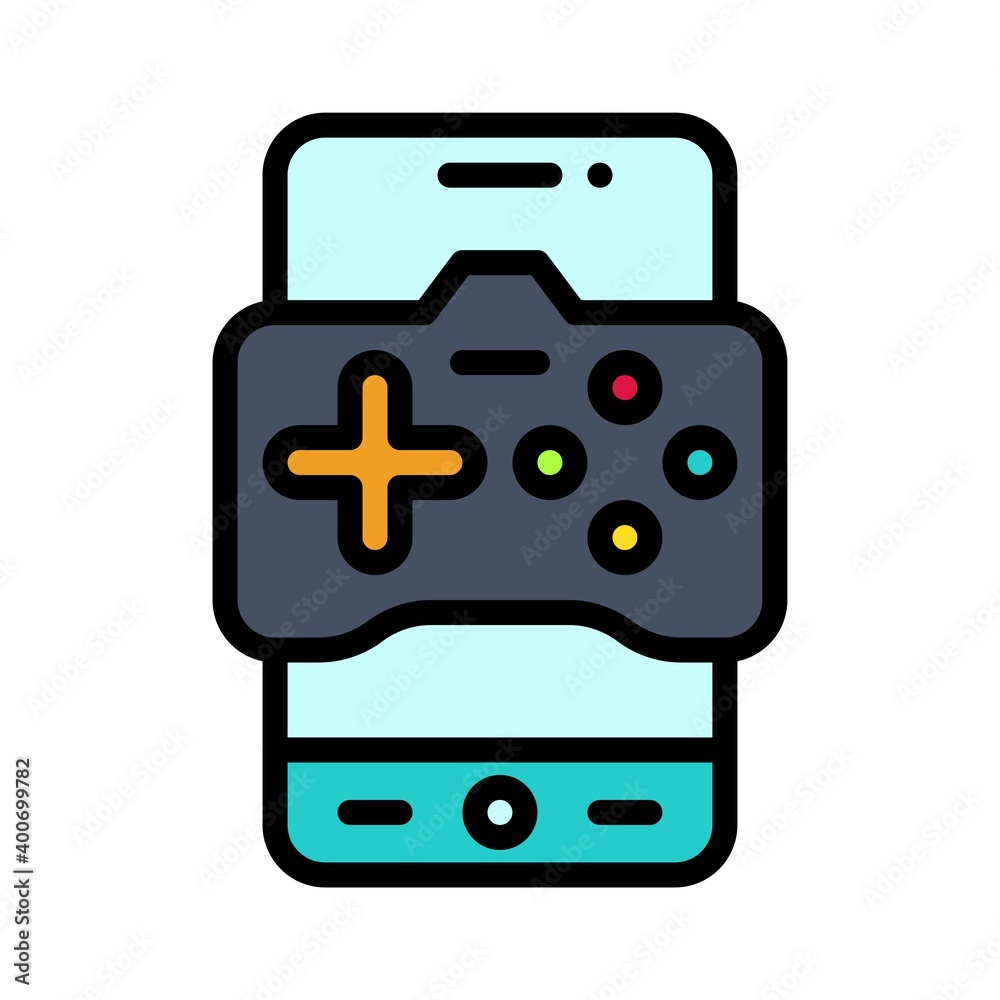 Game controller icon, Mobile application vector illustration Game controller icon, Mobile application vector illustration