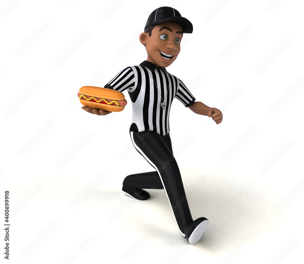 Fun 3D Illustration of an american Referee Fun 3D Illustration of an american Referee