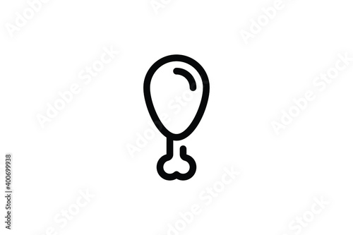 Supermarket Outline Icon - Fried Chicken