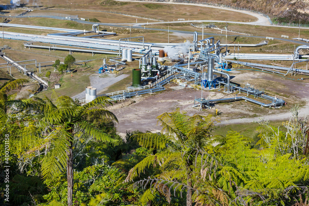 Fototapeta premium Geothermal power plant