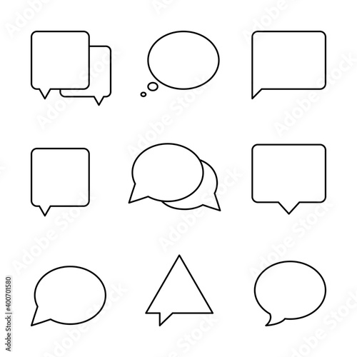 Message bubble icon set, great design for any purposes. Think bubble icon.