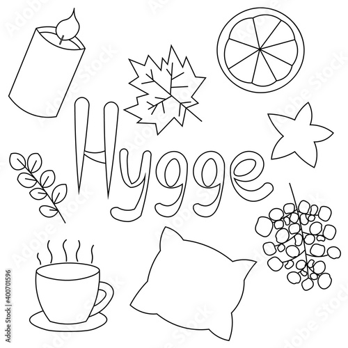 Set on the theme of Hugge in black and white photo