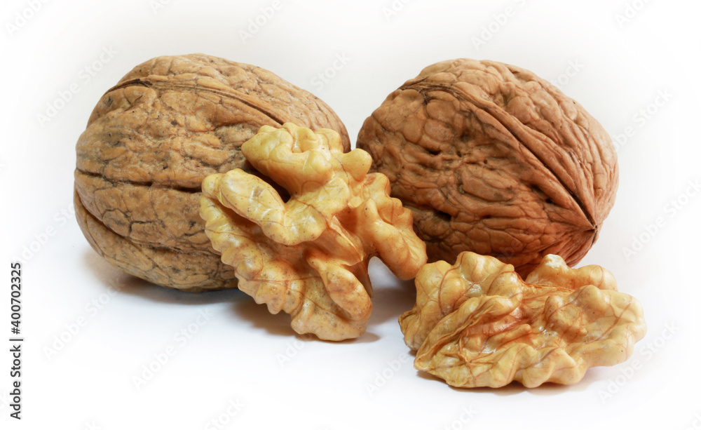 Walnut isolated on white background. Walnut isolated on white background.