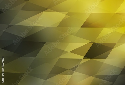 Dark Green, Yellow vector backdrop with rhombus.