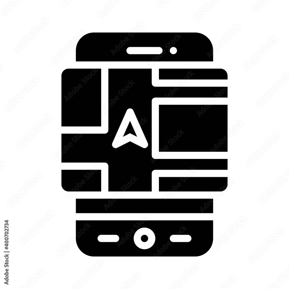 Map or GPS APP icon, Mobile application vector illustration Map or GPS APP icon, Mobile application vector illustration