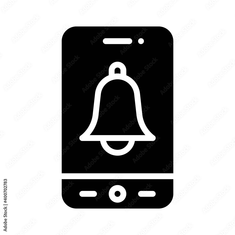 Notification App icon, Mobile application vector illustration Notification App icon, Mobile application vector illustration