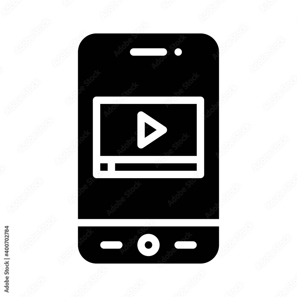 Multimedia App icon, Mobile application vector illustration Multimedia App icon, Mobile application vector illustration