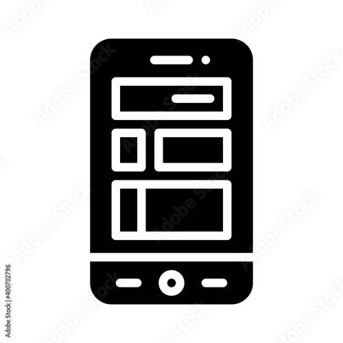 Mobile phone features icon, Mobile application vector illustration © lukpedclub