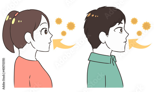 花粉症を鼻から吸い込む　大人
