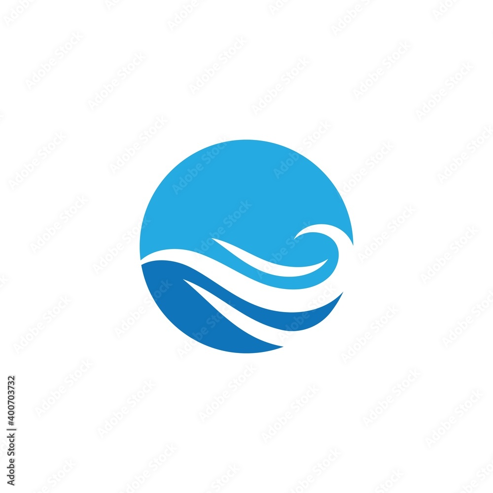 Natural Water wave Logo Natural Water wave Logo