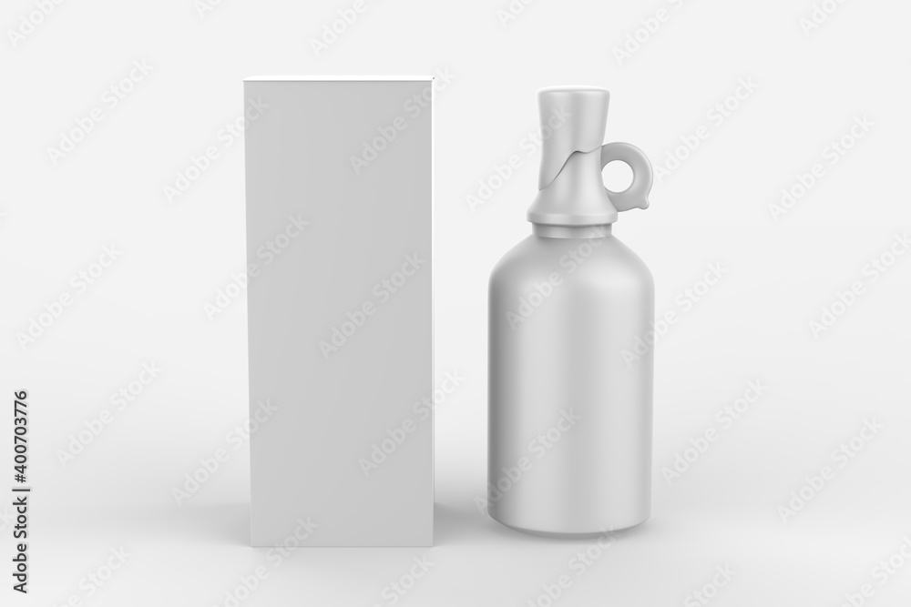 Matte Bottle With Handle and Wax Top Mockup. 3d illustration Matte Bottle With Handle and Wax Top Mockup. 3d illustration