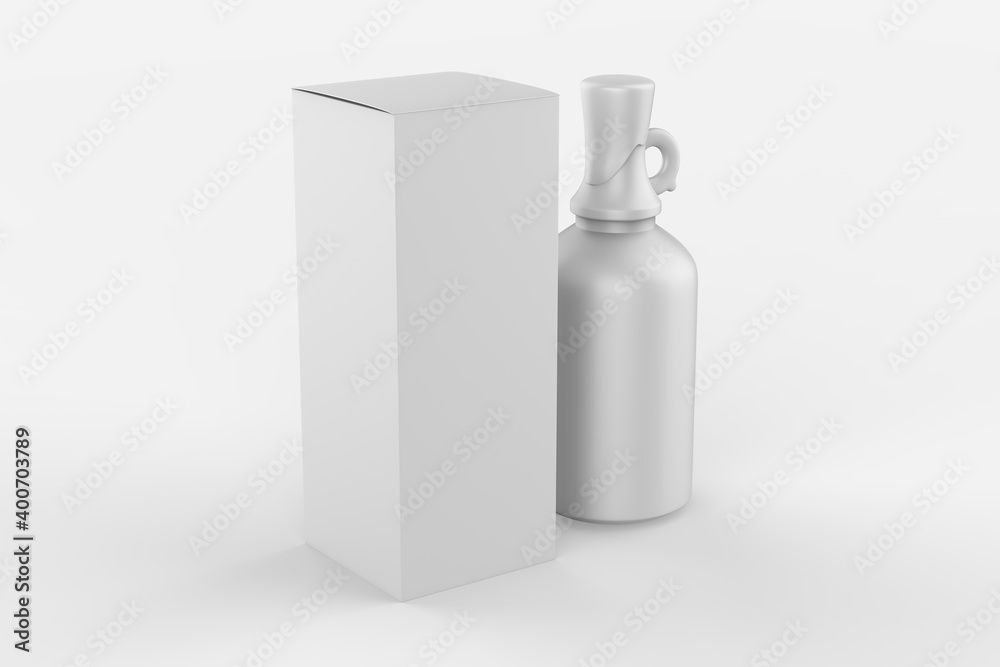 Matte Bottle With Handle and Wax Top Mockup. 3d illustration Matte Bottle With Handle and Wax Top Mockup. 3d illustration