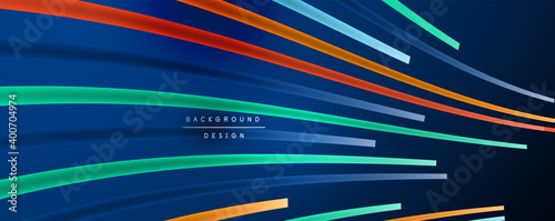 Abstract colorful lines vector background. Internet, big data and technology connections concept, abstract template