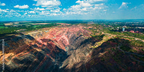 Iron ore quarry open pit mining of iron ore is huge.