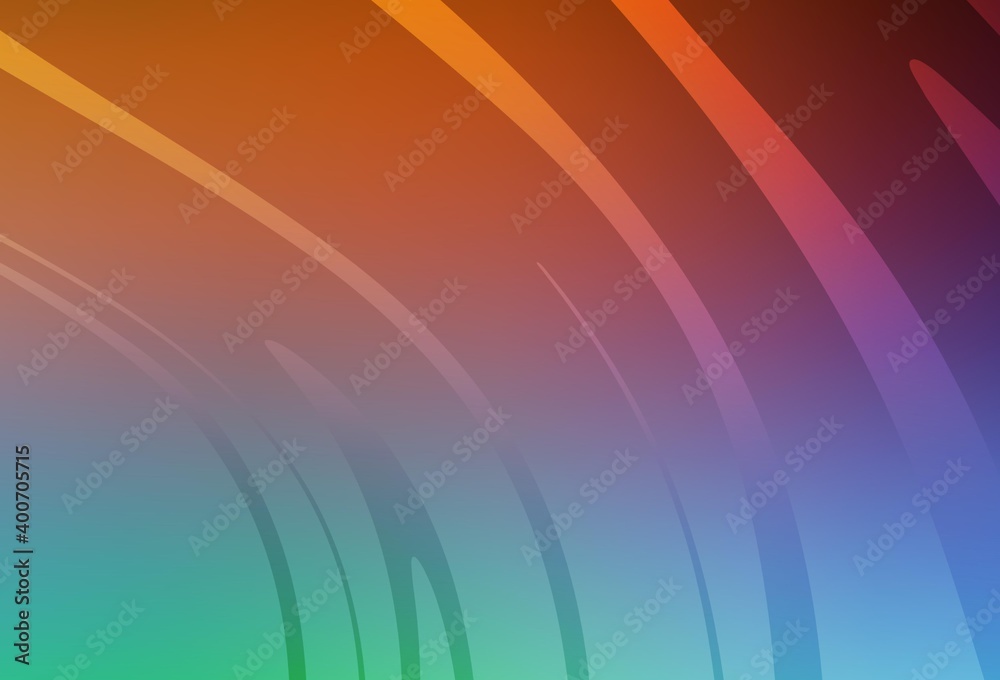 Obraz premium Light Green, Red vector backdrop with wry lines.