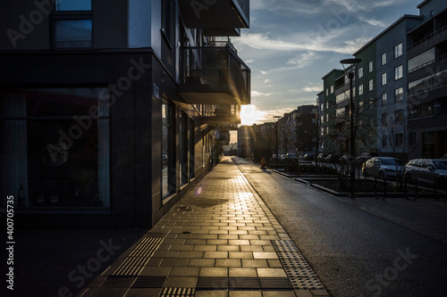 Photography Stockholm, Sweden Karlsundsvagen in the Barkaby suburb.