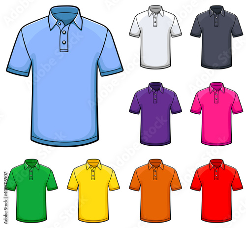 Vector polo shirt various colors