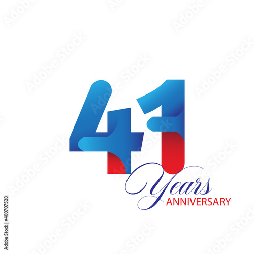 Free Download 41 Year Anniversary celebration Vector Template Design Illustration - GFXLoad