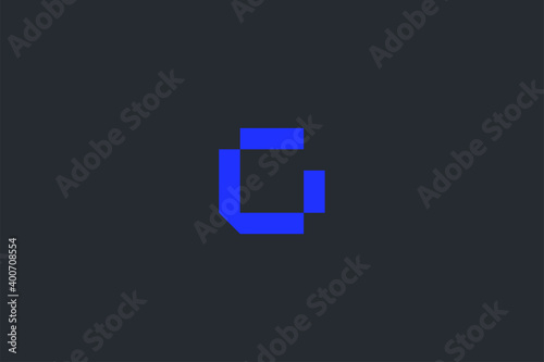 Minimal Modern Abstract Letter G Dark Background Logo Template