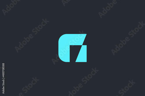 Minimal Modern Abstract Letter G Dark Background Logo Template