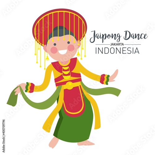 Vector stock of Jaipong Dance, The traditional dance origin of Jakarta Indonesia