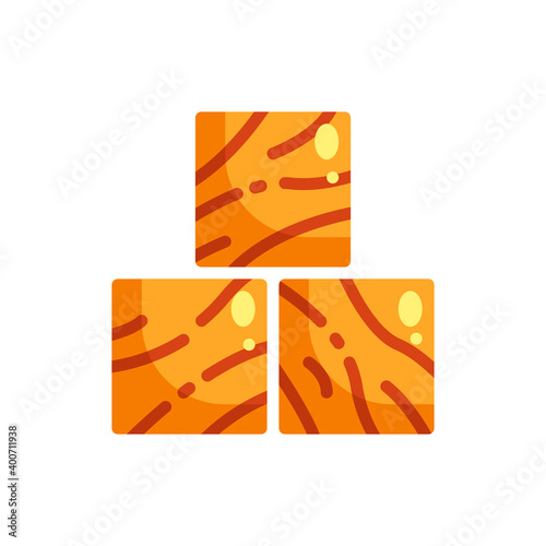 The wood icon in flat style isolated on white background. EPS 10